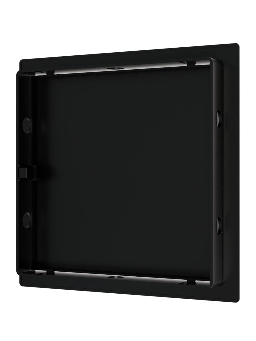 картинка Люк ревизионный LN фланец 150х150 нажимной 172х172 пластик Black EVECS от магазина sp-market