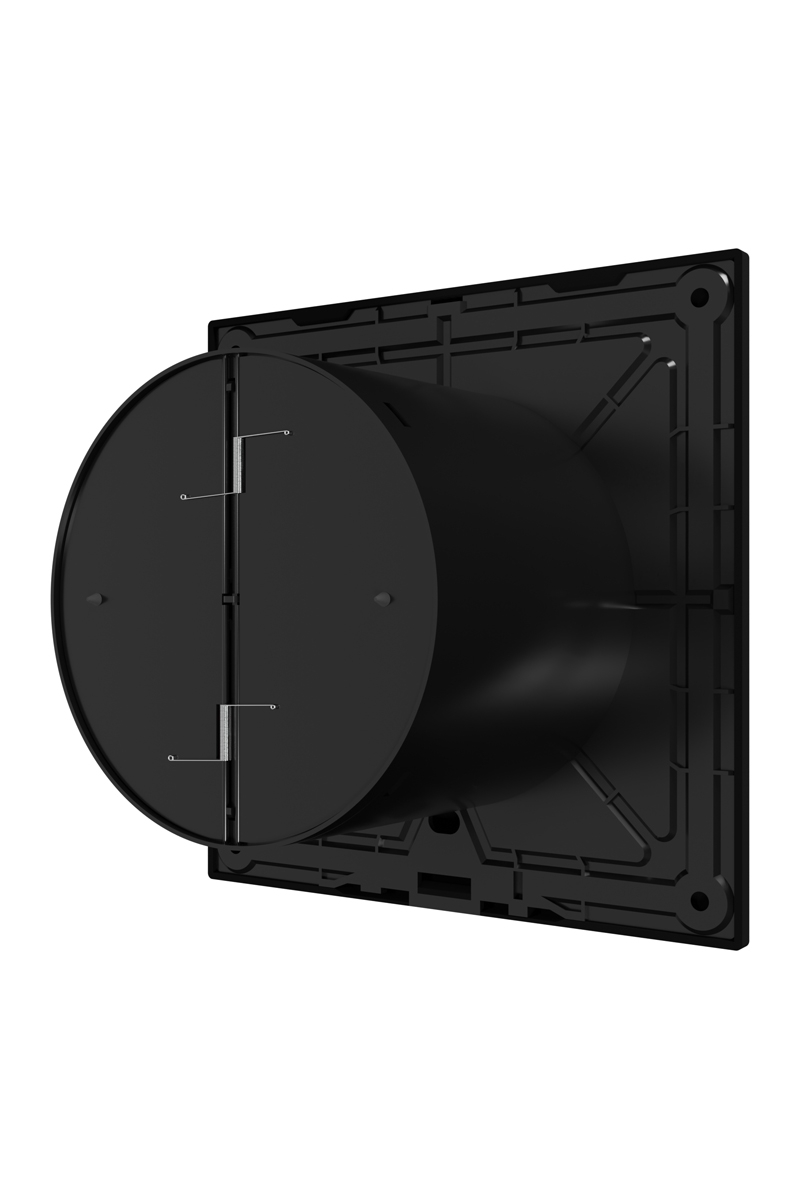 картинка Вентилятор накладной SLIM D125 обр.клапан Matt black DICITI от магазина sp-market