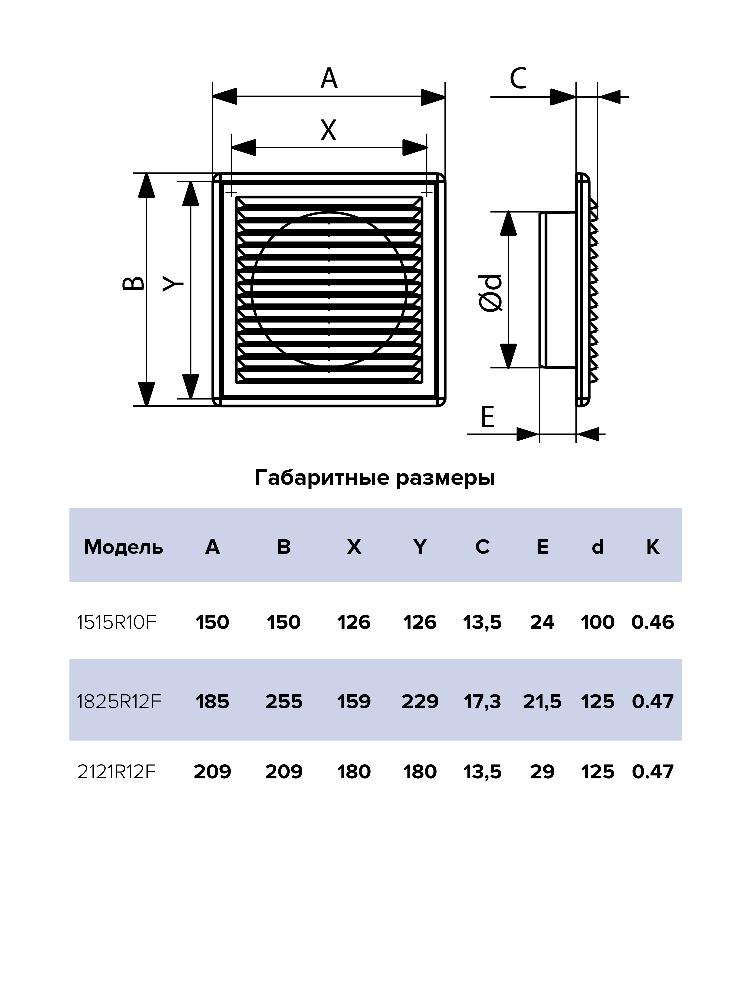 картинка Вентиляционная решетка 2121R12F ERA от магазина sp-market