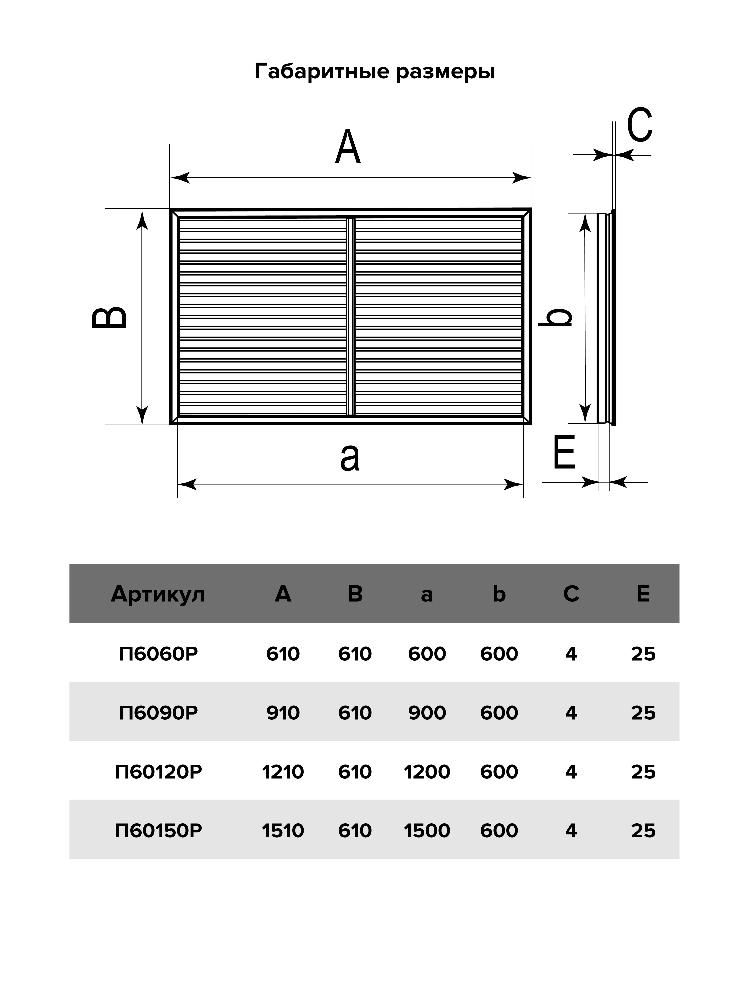 картинка Радиаторный экран П6060Р серый ERA от магазина sp-market