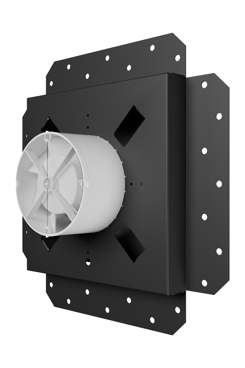 картинка Вентилятор встраиваемый EXCELLENT D100 осевой обр.клапан шариковый подшипник черный матовый ERA от магазина sp-market