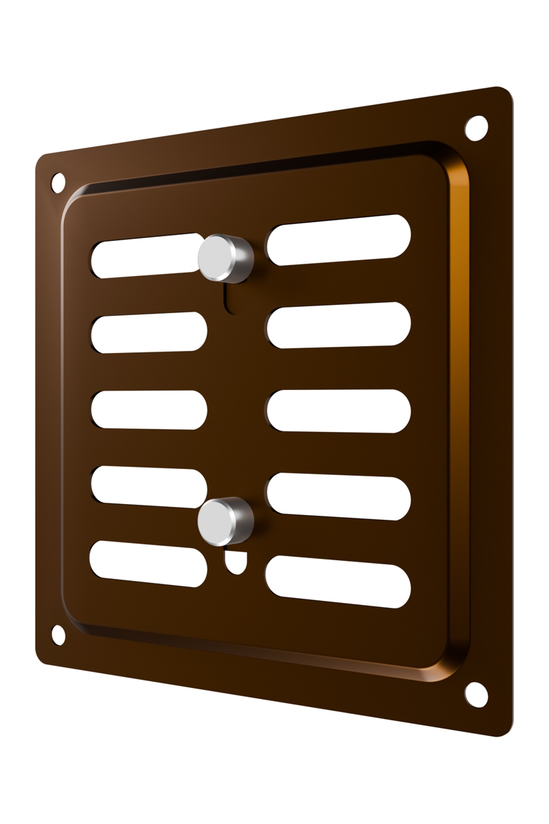 картинка Решетка вентиляционная MER регулируемая 100x100 окраш.сталь Metallic brown ERA от магазина sp-market