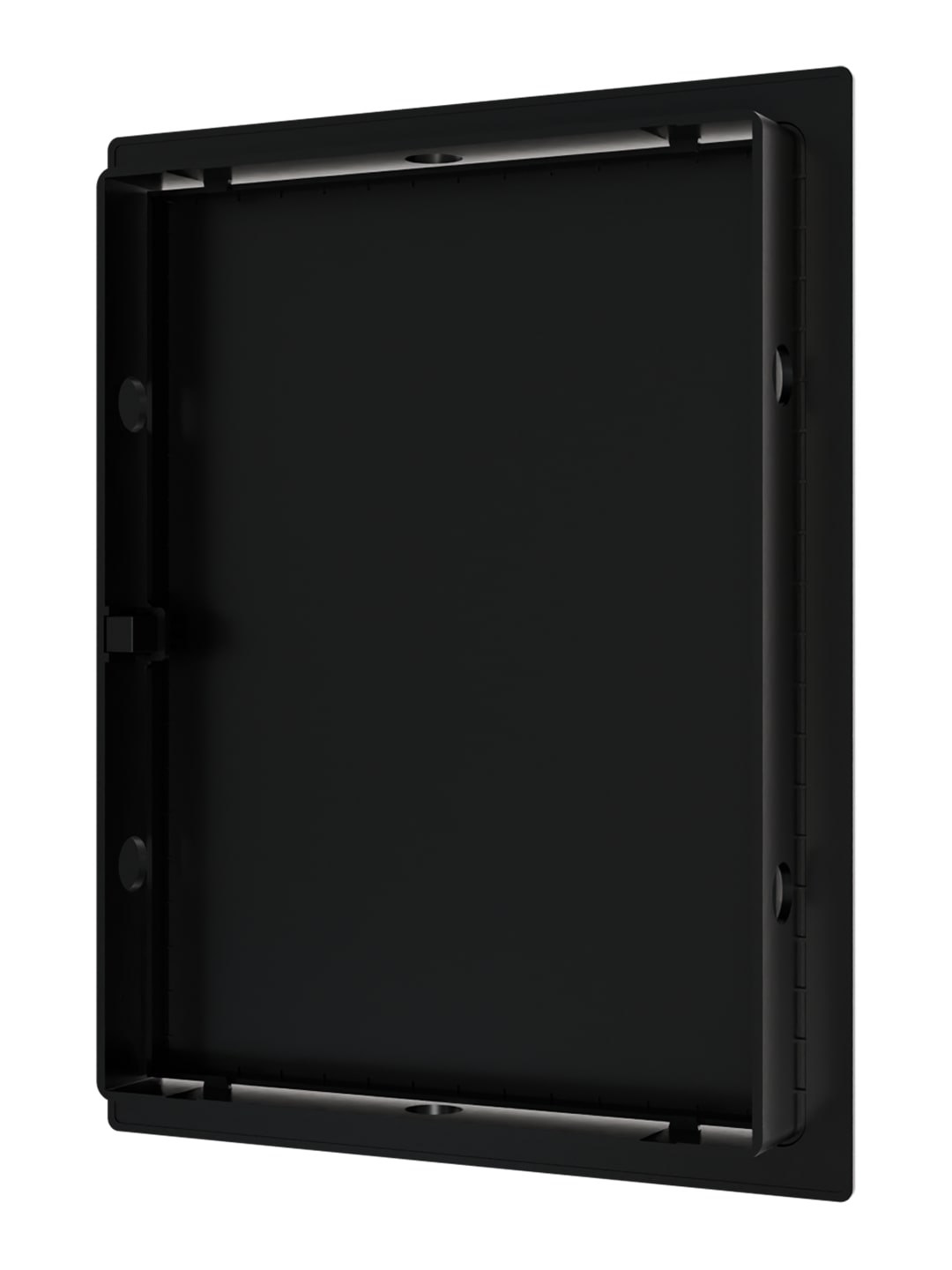 картинка Люк ревизионный LN фланец 150х200 нажимной 172х222 пластик Black EVECS от магазина sp-market