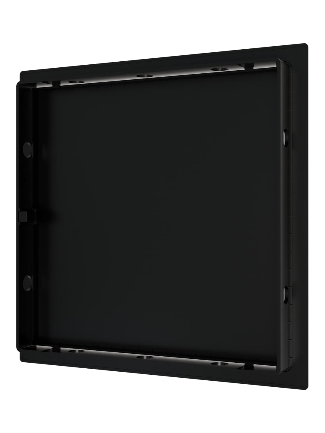 картинка Люк ревизионный LN фланец 200x200 нажимной 224х224 пластик Black EVECS от магазина sp-market