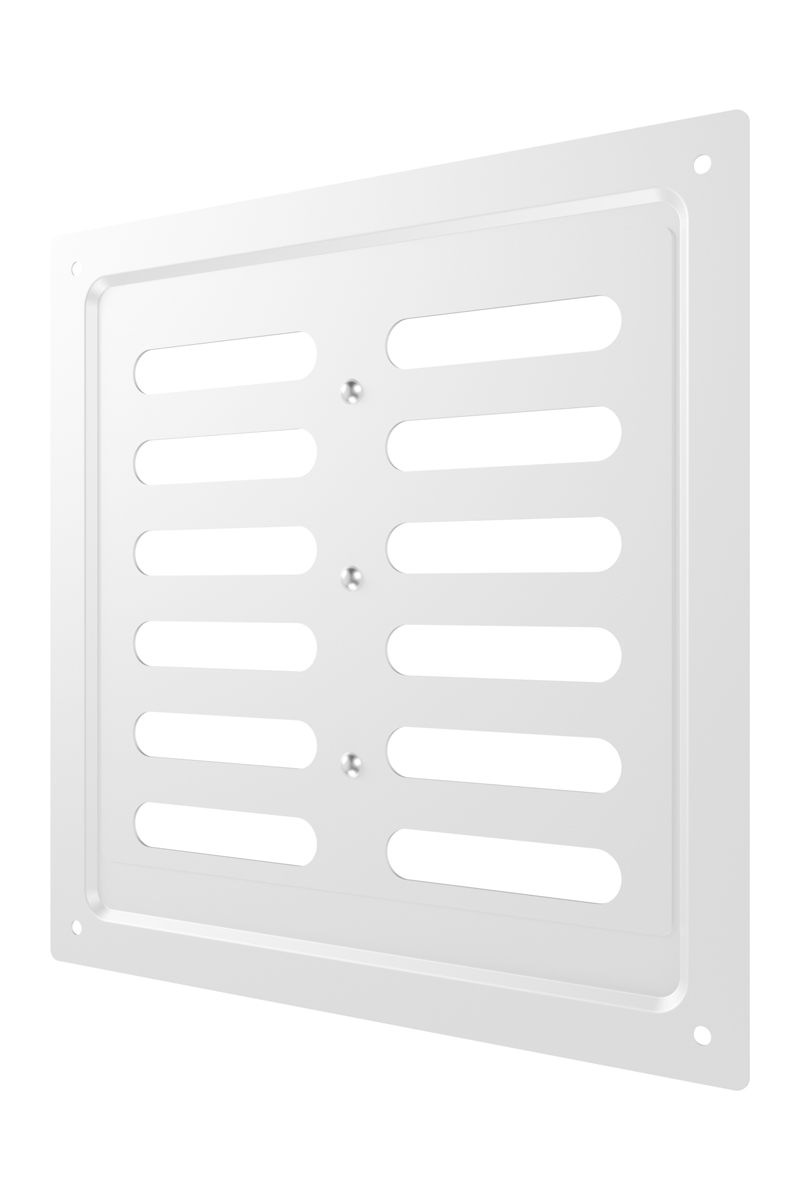 картинка Решетка вентиляционная MER регулируемая 200х200 окраш.сталь White ERA от магазина sp-market