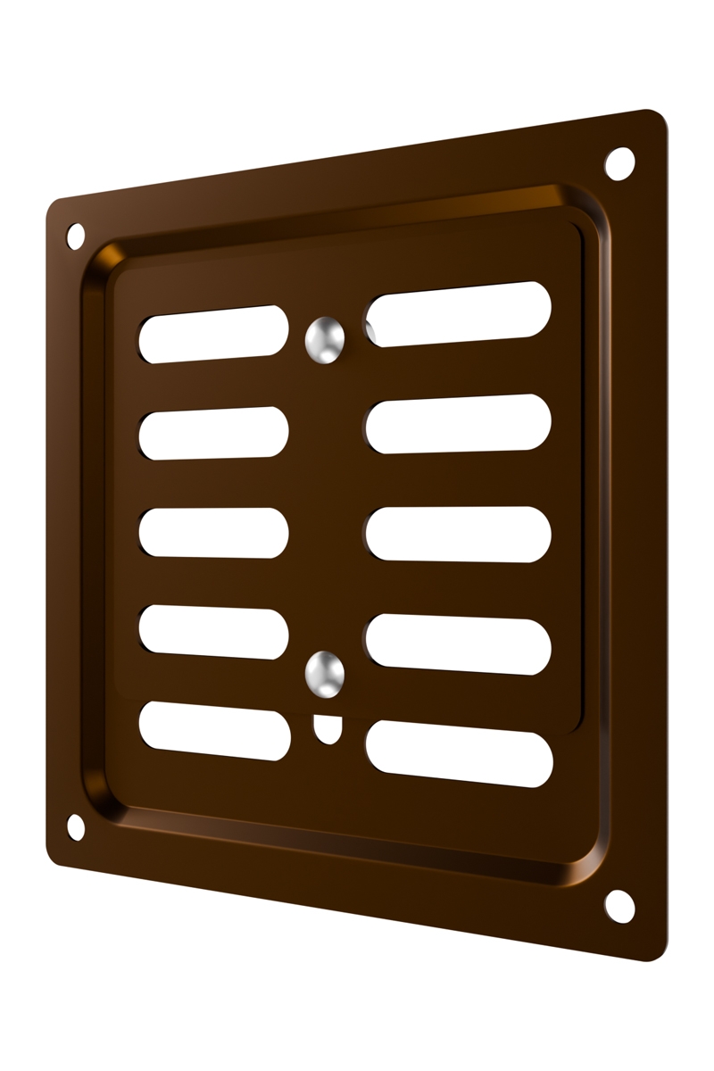 картинка Решетка вентиляционная MER регулируемая 100x100 окраш.сталь Metallic brown ERA от магазина sp-market