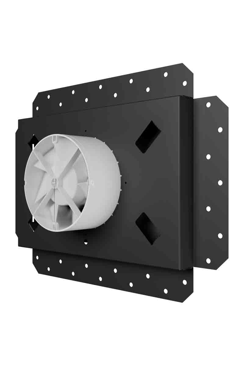 картинка Вентилятор встраиваемый EXCELLENT D125 осевой обр.клапан шариковый подшипник черный матовый ERA от магазина sp-market