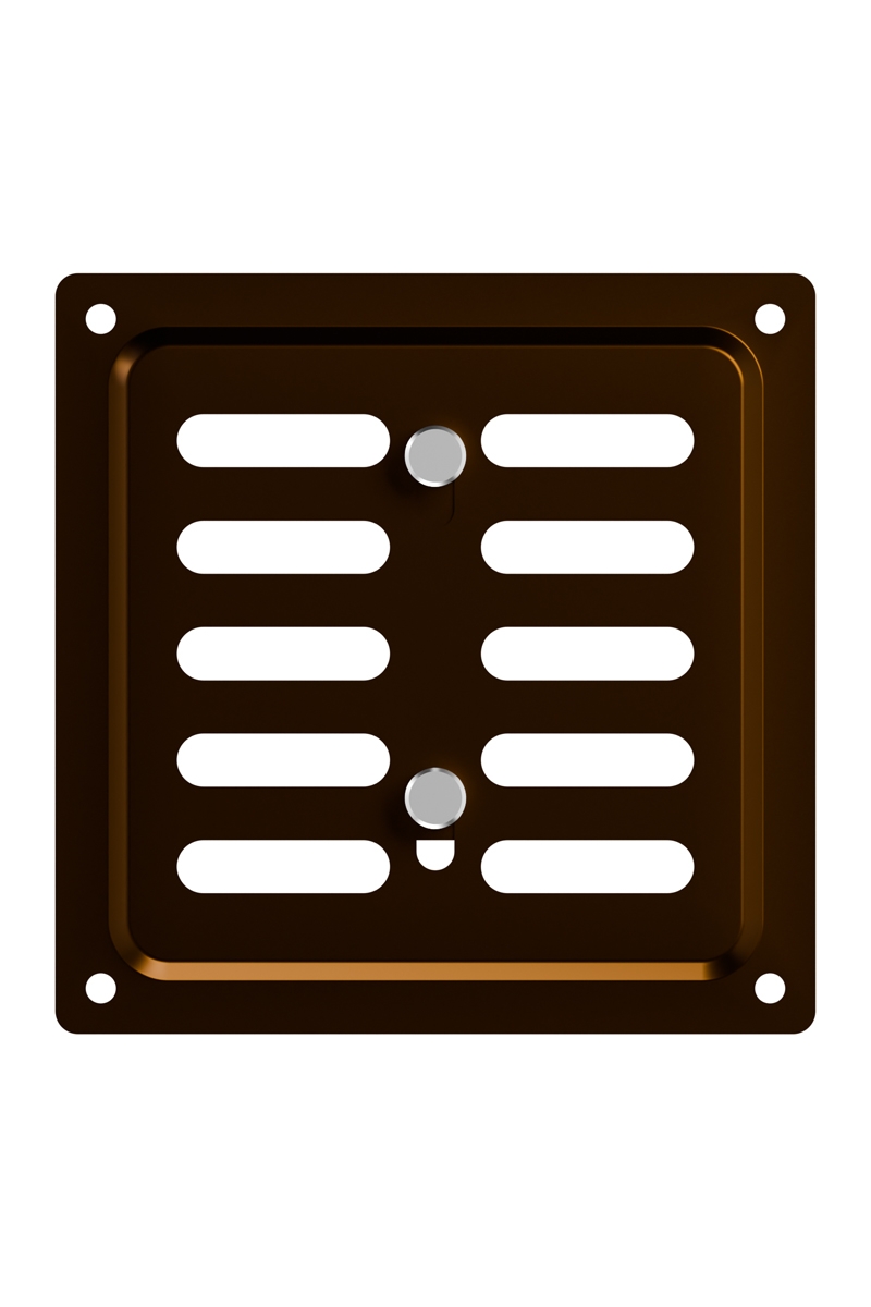 картинка Решетка вентиляционная MER регулируемая 100x100 окраш.сталь Metallic brown ERA от магазина sp-market