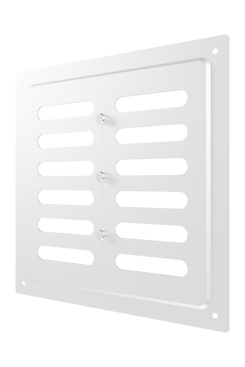 картинка Решетка вентиляционная MER регулируемая 200х200 окраш.сталь White ERA от магазина sp-market