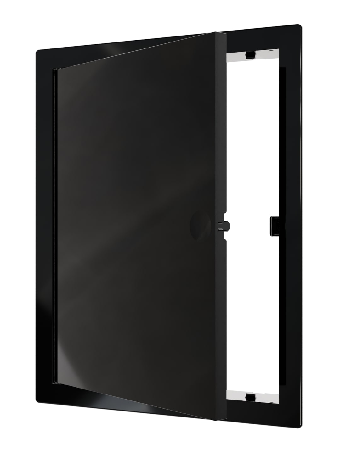 картинка Люк ревизионный LN фланец 150х200 нажимной 172х222 пластик Black EVECS от магазина sp-market