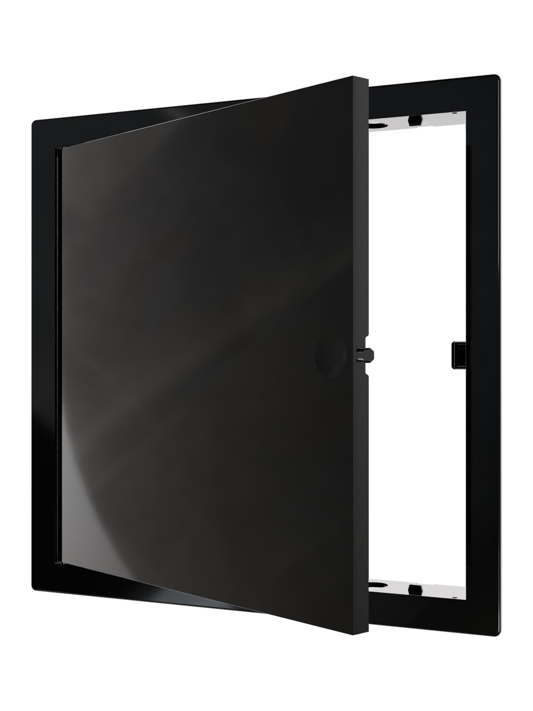 картинка Люк ревизионный LN фланец 200x200 нажимной 224х224 пластик Black EVECS от магазина sp-market