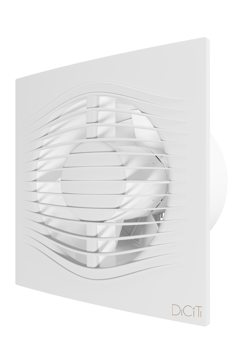 картинка Вентилятор накладной SLIM D125 обр.клапан Matt white DICITI от магазина sp-market