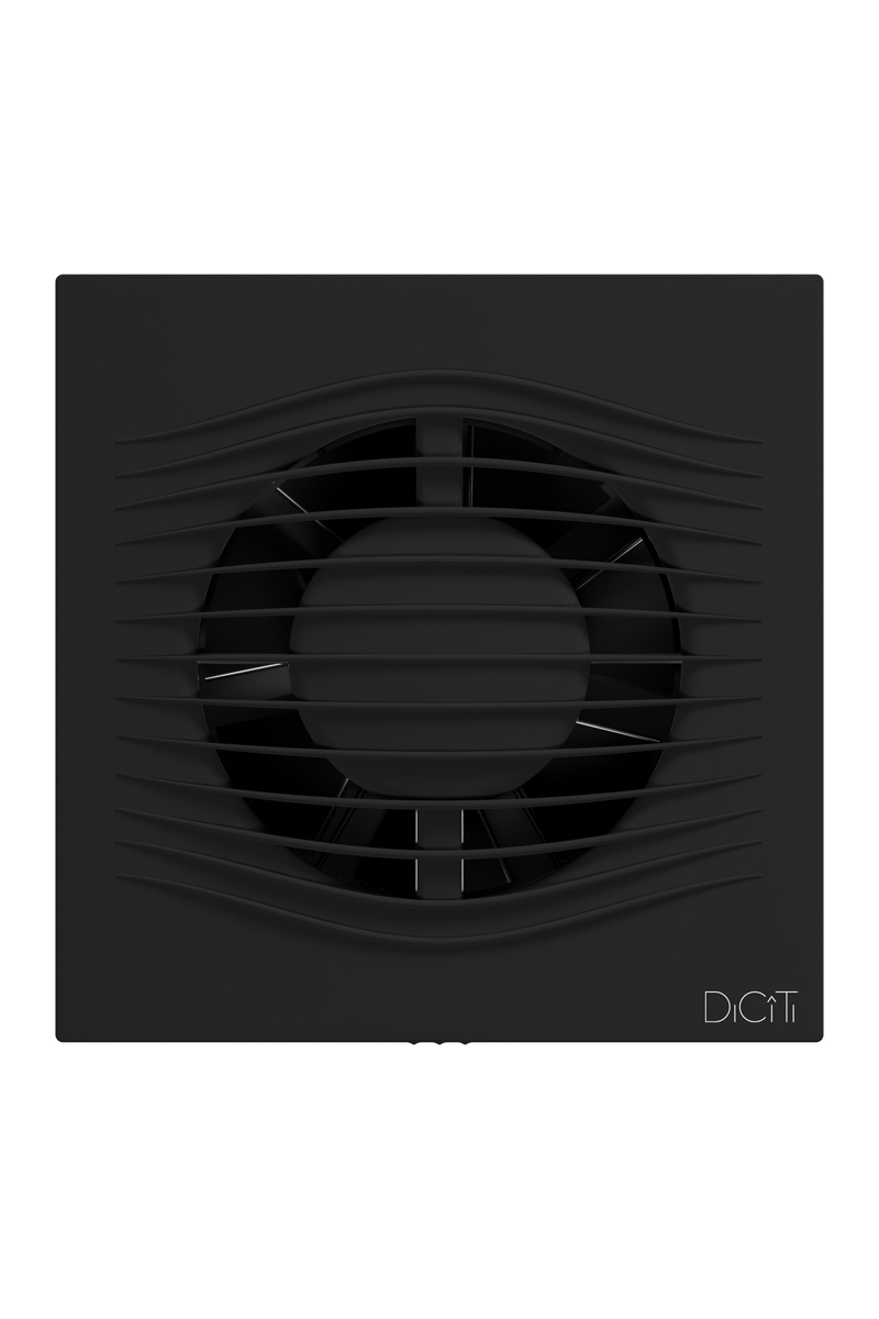 картинка Вентилятор накладной SLIM D125 обр.клапан Matt black DICITI от магазина sp-market