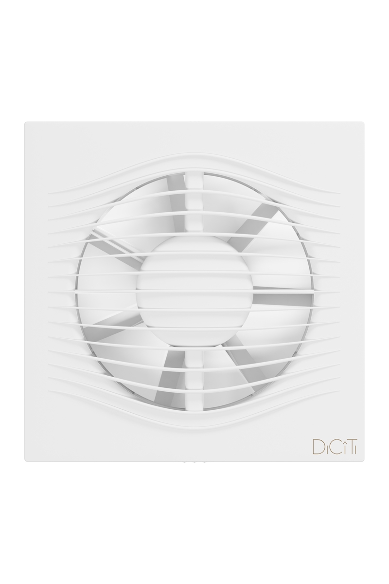 картинка Вентилятор накладной SLIM D125 обр.клапан Matt white DICITI от магазина sp-market