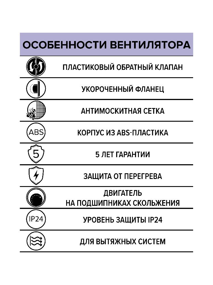 картинка Вентилятор накладной REST D125 сетка обр.клапан ERA от магазина sp-market